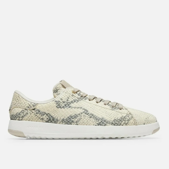 COLE HAAN Grandpro Tennis Skane Skin Python Print Lace Up Sneakers W14594 8.5B - Picture 2 of 12